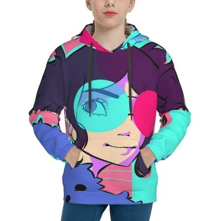 Gorillaz Youth Hoodies 3D Print Pullover Hooded Sweatshirt Unisex Casual Sweater Tops Blouse Long Sleeve Kids Hoodie X-Large