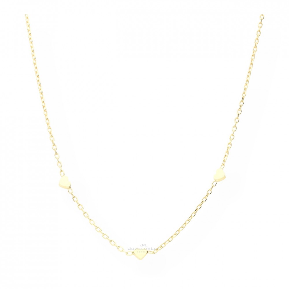 JuwelmaLux Collier Herz 925er Sterling Silber Vergoldet Jl16-05-0255
