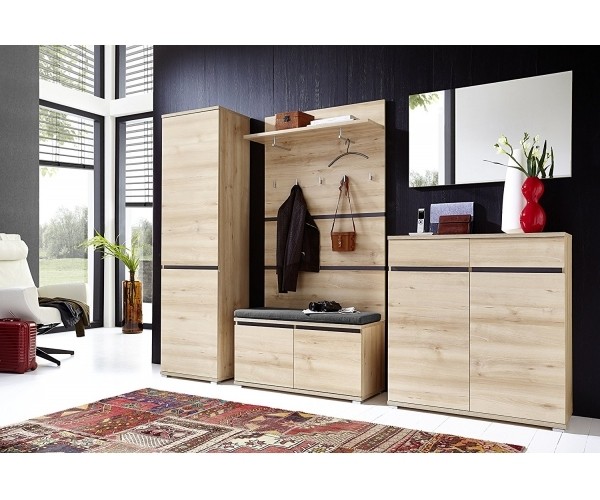 Komplette Garderobe Diele Lissabon 6tlg. Edelbuche Nb. 3471 + 3472 + 3474 + 3475 + 3476 + 3439 Ca. 2