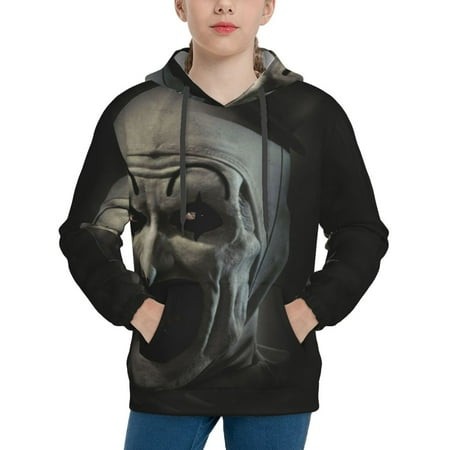 Terrifier Youth Hoodies 3D Print Pullover Hooded Sweatshirt Unisex Casual Sweater Tops Blouse Long Sleeve Kids Hoodie X-Large