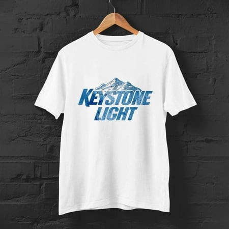 Keystone Light Beer White T-Shirt - Ships Fast High Quality - LIMITED EDITION - 7 COLOR OPTIONS - NEW - INSTOCK!