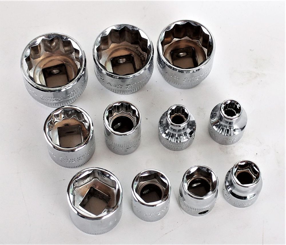 Saltus Steckschlüsseleinsatz Set 11 Tlg 3/8 Steckschlüssel Einsätze Nuss 5105