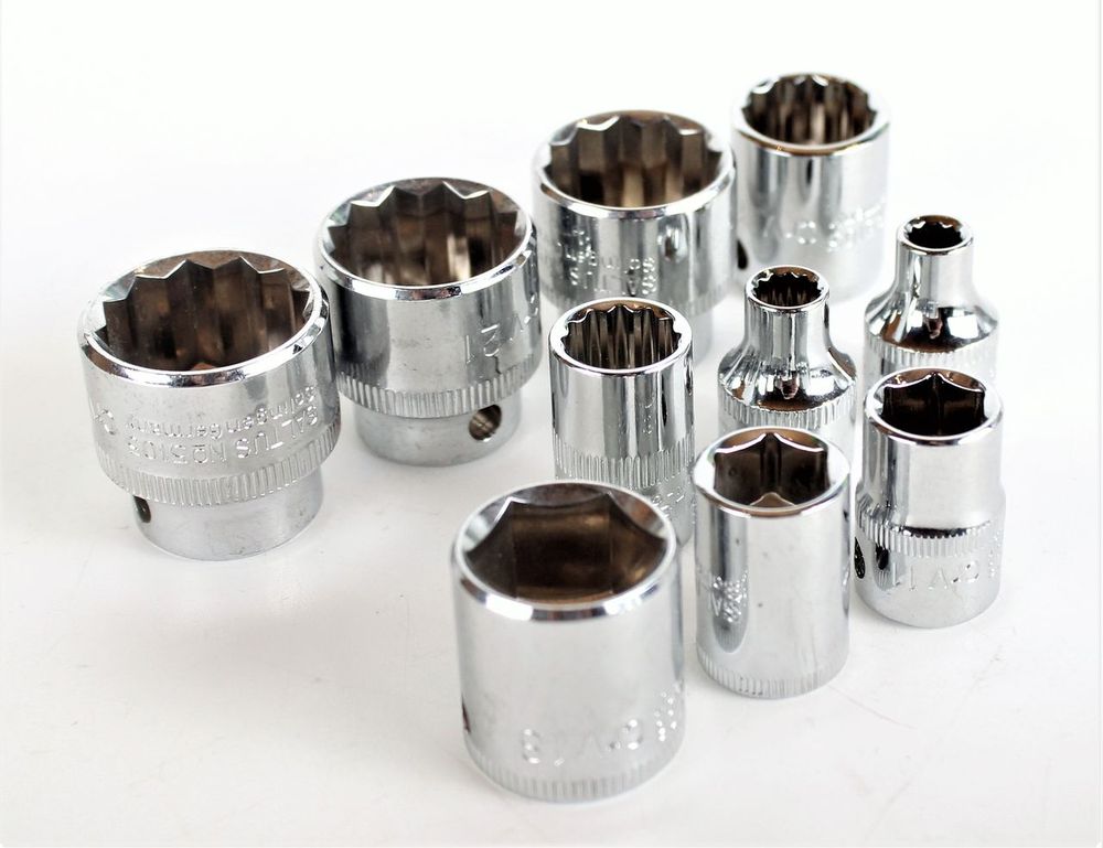 Saltus Steckschlüsseleinsatz Set 10 Tlg 3/8 Steckschlüssel Einsätze Nuss 5105