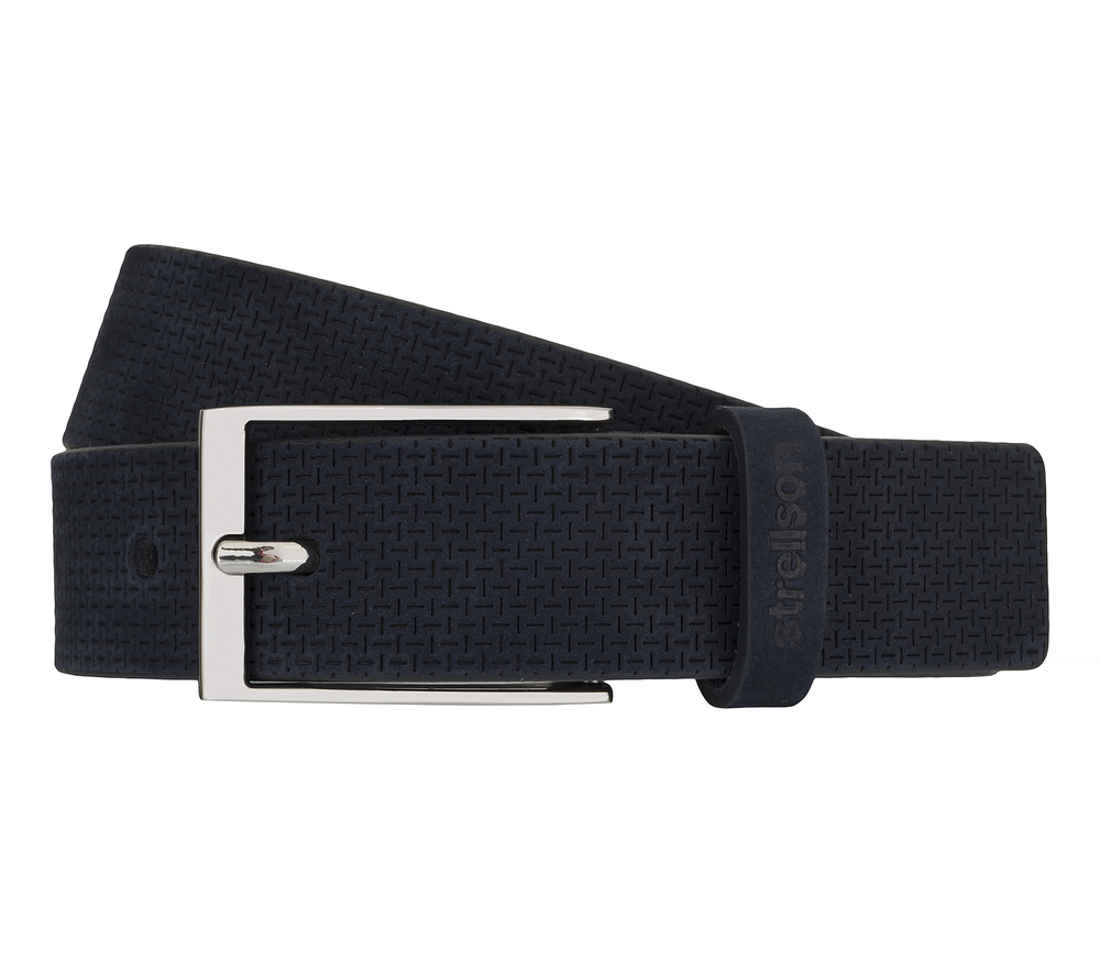 Strellson Gürtel Herrengürtel Ledergürtel Blau 7540