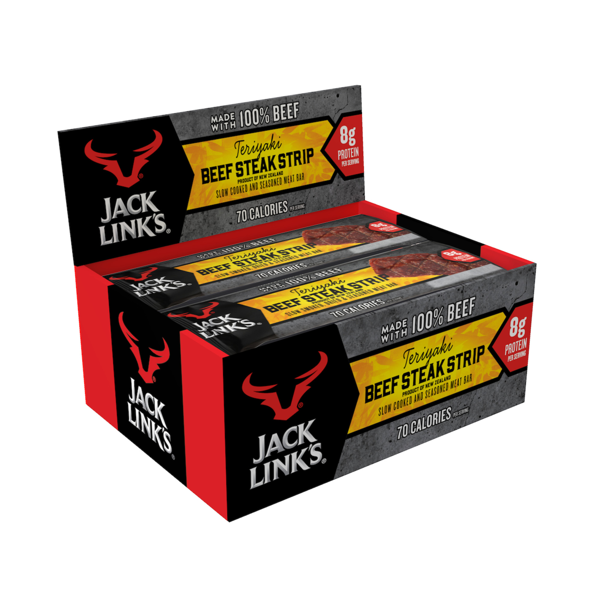 Jack Link S Beef Steak Bars  Teriyaki  0.9oz  12 CT