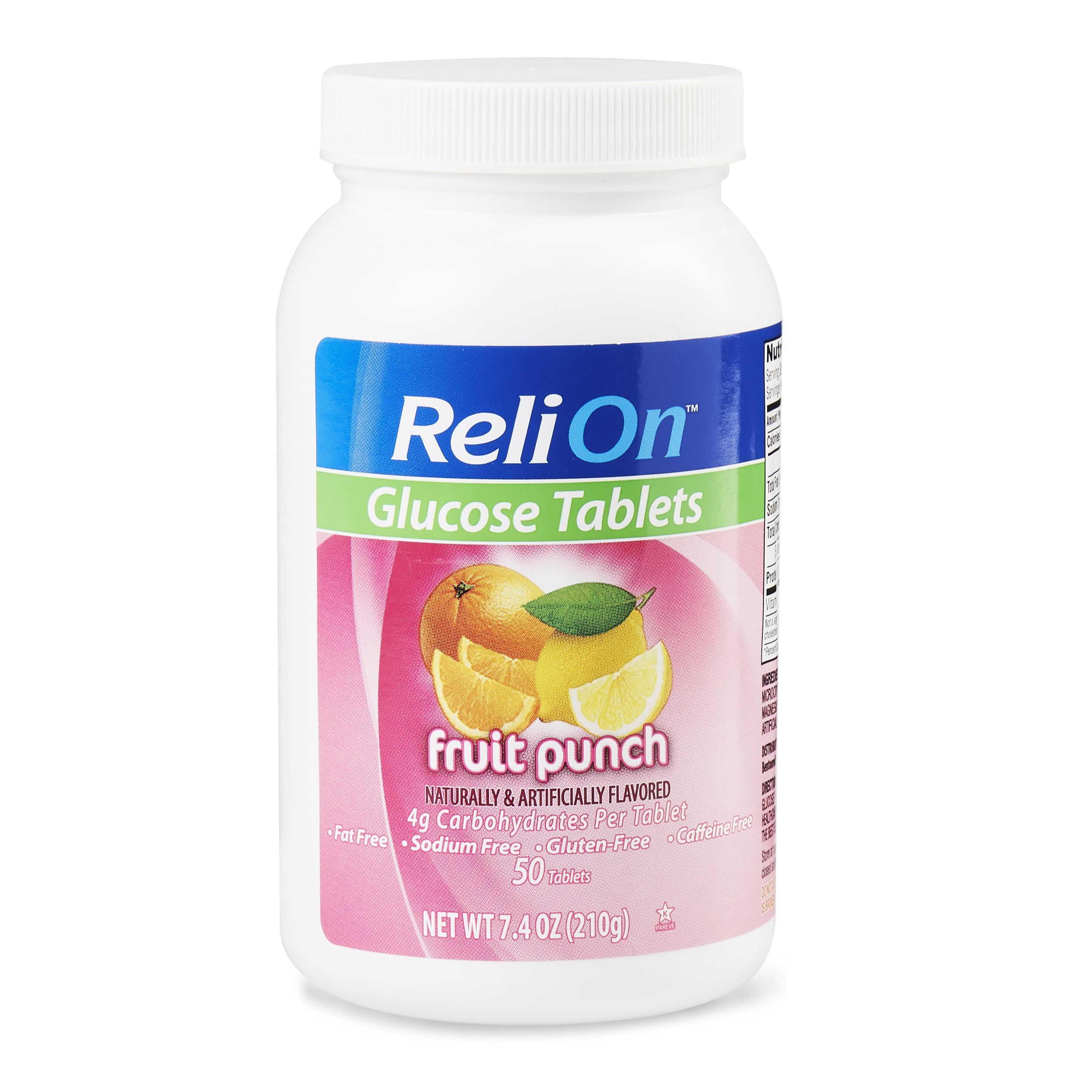 ReliOn Glucose Tablets Fruit Punch Flavor 50 Count Image