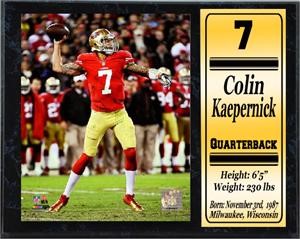 Encore Select 12x15 Stat Plaque Colin Kaepernick San Francisco 49ers