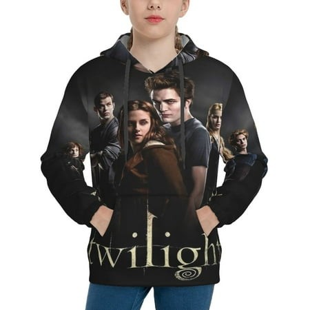 The Twilight Saga Youth Hoodies 3D Print Pullover Hooded Sweatshirt Unisex Casual Sweater Tops Blouse Long Sleeve Kids Hoodie X-Large