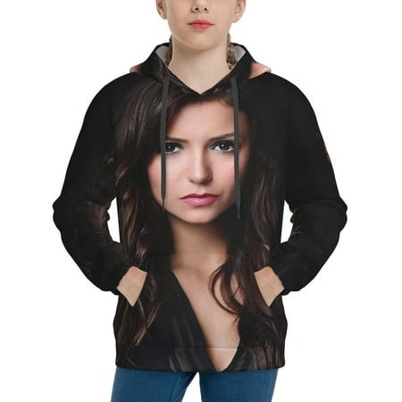 Vampire Diaries Youth Hoodies 3D Print Pullover Hooded Sweatshirt Unisex Casual Sweater Tops Blouse Long Sleeve Kids Hoodie X-Large