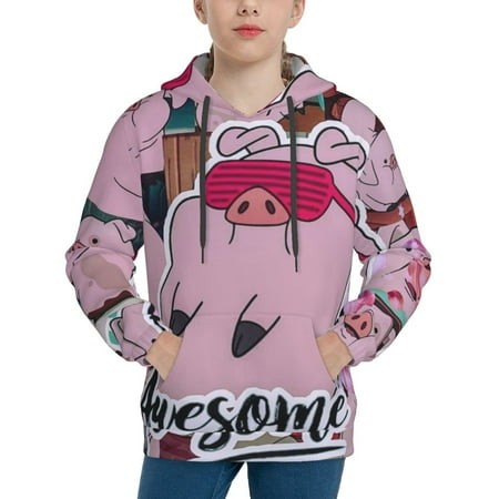 Gravity Falls Youth Hoodies 3D Print Pullover Hooded Sweatshirt Unisex Casual Sweater Tops Blouse Long Sleeve Kids Hoodie X-Large