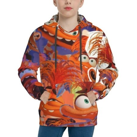 Inside Out Youth Hoodies 3D Print Pullover Hooded Sweatshirt Unisex Casual Sweater Tops Blouse Long Sleeve Kids Hoodie X-Large