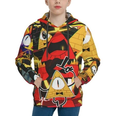 Gravity Falls Youth Hoodies 3D Print Pullover Hooded Sweatshirt Unisex Casual Sweater Tops Blouse Long Sleeve Kids Hoodie X-Large