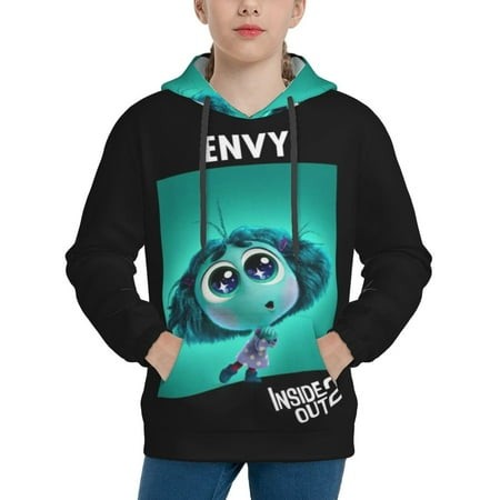 Inside Out Youth Hoodies 3D Print Pullover Hooded Sweatshirt Unisex Casual Sweater Tops Blouse Long Sleeve Kids Hoodie X-Large