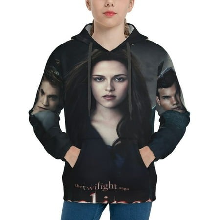 The Twilight Saga Youth Hoodies 3D Print Pullover Hooded Sweatshirt Unisex Casual Sweater Tops Blouse Long Sleeve Kids Hoodie X-Large