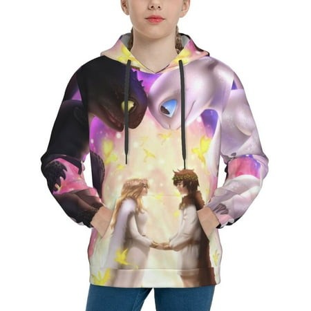 How to Train Your Dragon Youth Hoodies 3D Print Pullover Hooded Sweatshirt Unisex Casual Sweater Tops Blouse Long Sleeve Kids Hoodie X-Large