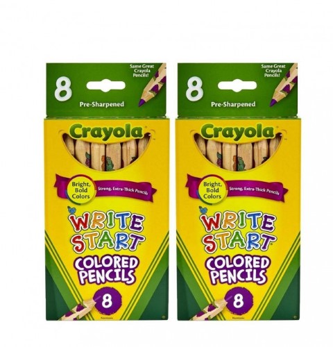 Crayola 8 Ct Write Start Colored Pencils (Pack of 2)