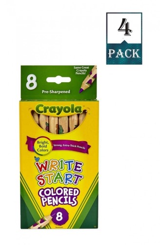 Crayola 8 Ct Write Start Colored Pencils (Pack of 4)