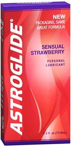 3 Pack Astroglide Strawberry Flavored Water Based Personal Sex Lubricant 2.5 Oz