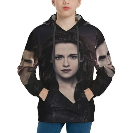 The Twilight Saga Youth Hoodies 3D Print Pullover Hooded Sweatshirt Unisex Casual Sweater Tops Blouse Long Sleeve Kids Hoodie X-Large