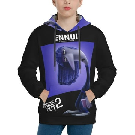 Inside Out Youth Hoodies 3D Print Pullover Hooded Sweatshirt Unisex Casual Sweater Tops Blouse Long Sleeve Kids Hoodie X-Large