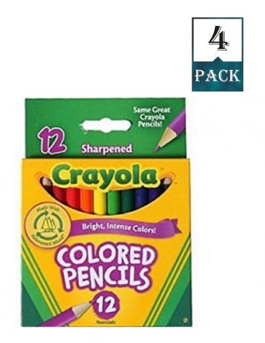 Crayola 12 Ct. Colored Pencils Short (Pack of 4)