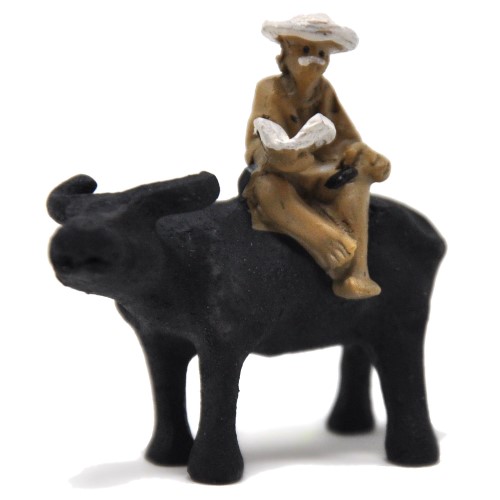 Georgetown Home and Garden  Fairy Garden Multi - Man with Ox Figurine