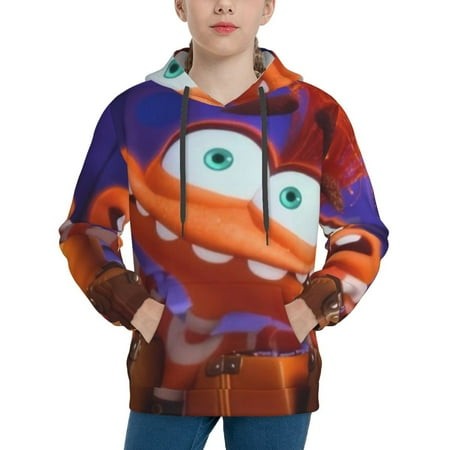 Inside Out Youth Hoodies 3D Print Pullover Hooded Sweatshirt Unisex Casual Sweater Tops Blouse Long Sleeve Kids Hoodie X-Large