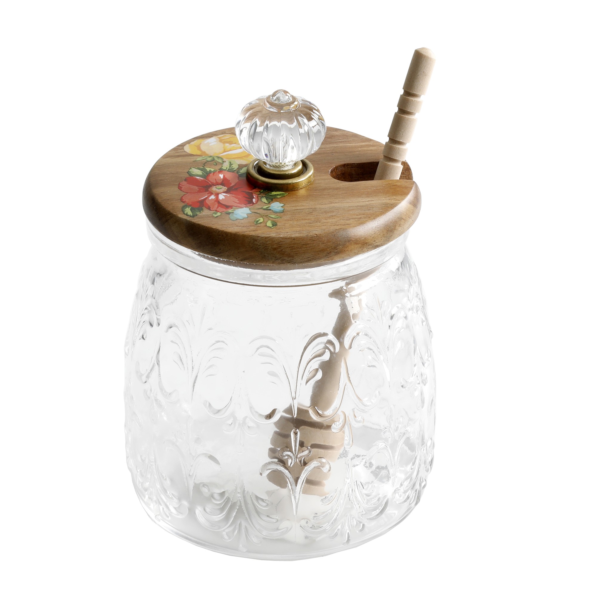 The Pioneer Woman Melody Honey Jar with Wood Dipper.    @ Walmart