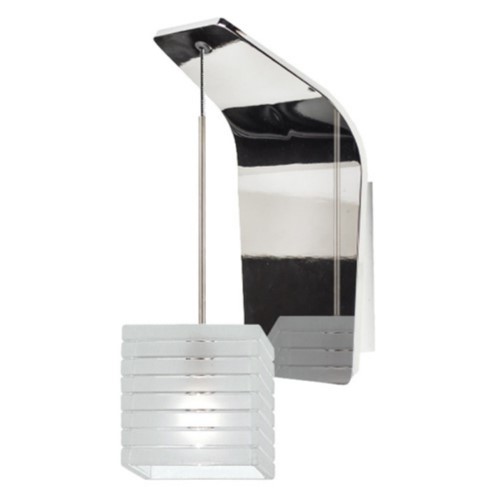WAC Lighting WS72LED-G914FR Tulum Single Light 4 Wide LED Wall Sconce with Pend Chrome