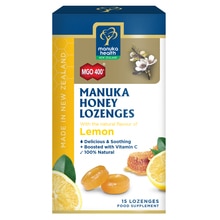 Manuka Health Mgo 400+ Manuka Honey Lozenge Drops with Lemon, 65g