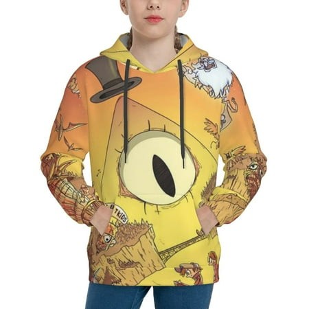 Gravity Falls Youth Hoodies 3D Print Pullover Hooded Sweatshirt Unisex Casual Sweater Tops Blouse Long Sleeve Kids Hoodie X-Large