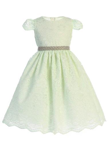 Crayon Kids Big Girls Mint Rhinestone Lace Easter Junior Bridesmaid Dress 7-12