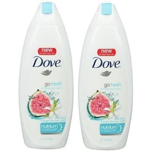 Dove Go Fresh Restore Body Wash Nutrium Moisture  Blue Fig Orange Blossom Scent  22 Oz  2 Pack
