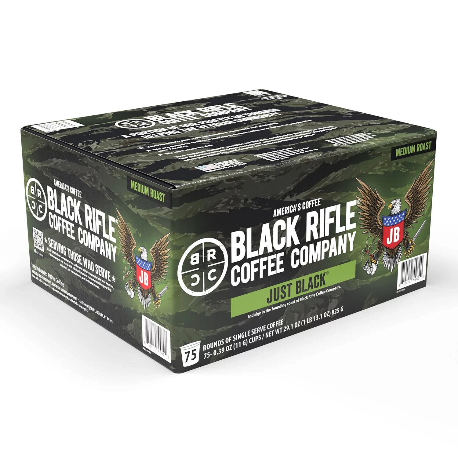 Black Rifle Coffee Company Just Black, Medium Roast K-Cup Coffee Pods (75 Ct.) thumbnail