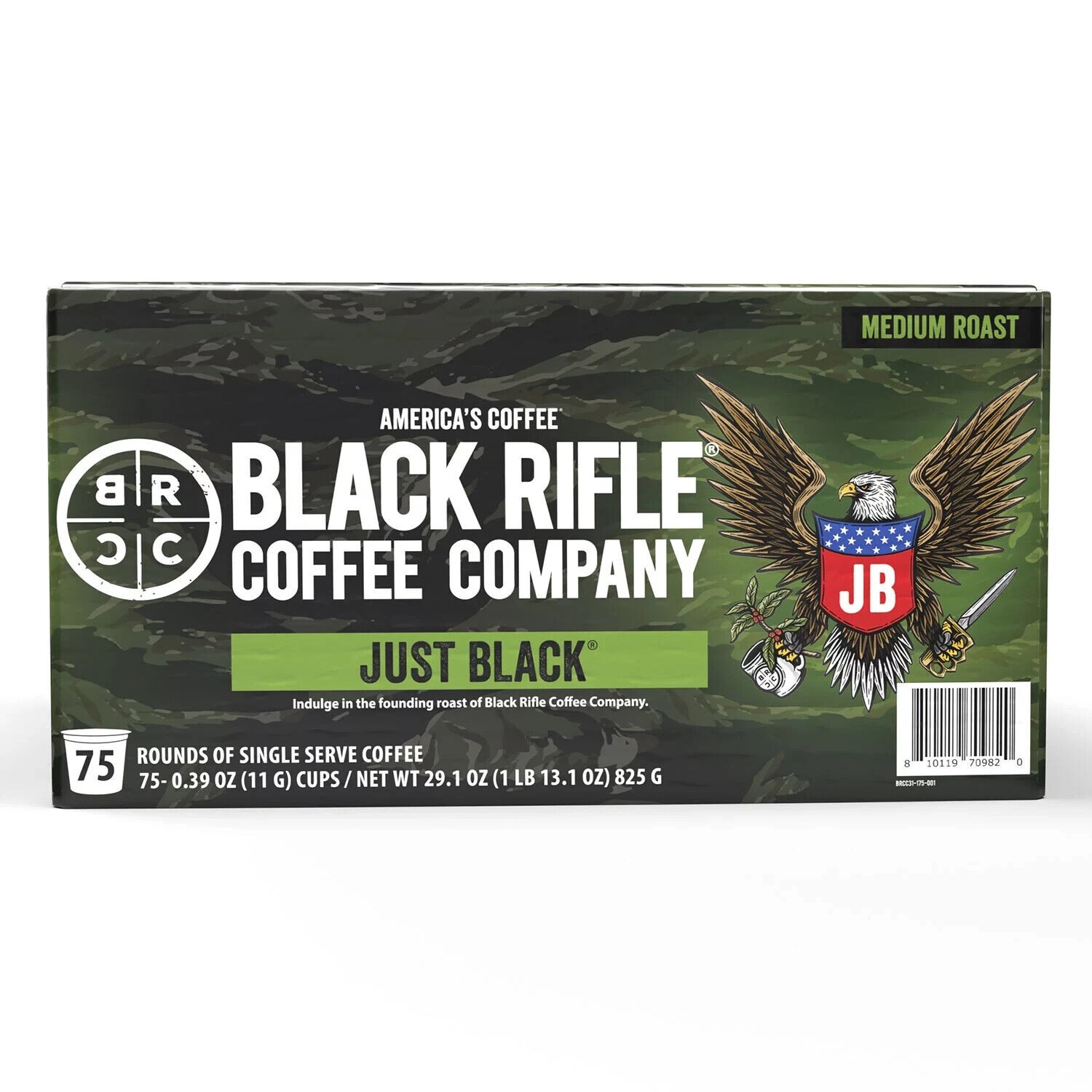 Black Rifle Coffee Company Just Black, Medium Roast K-Cup Coffee Pods (75 Ct.) thumbnail