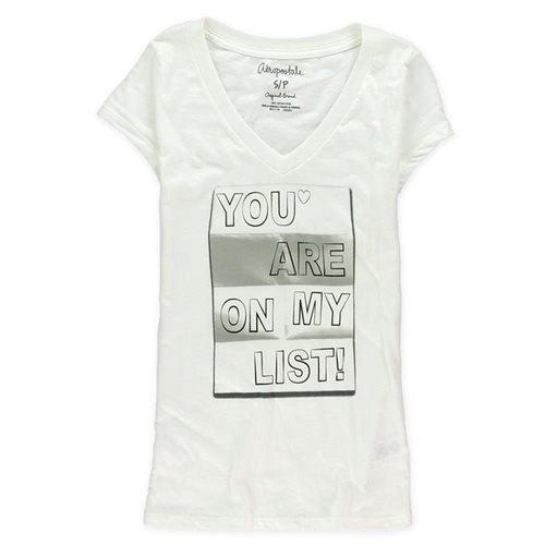 Aeropostale Womens You Are on My List Graphic T-Shirt