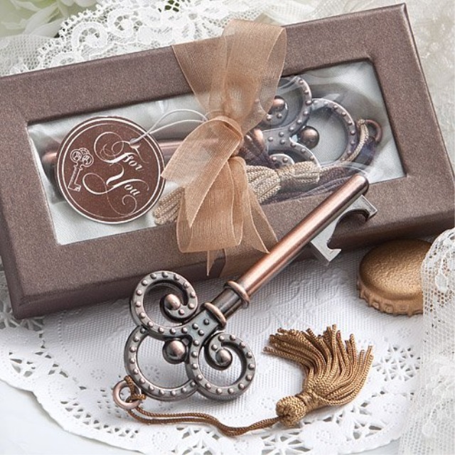 Fashioncraft 4890 Vintage Skeleton Key Bottle Opener, One Size, Brown