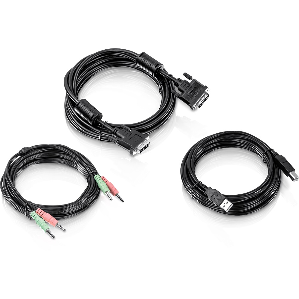 TRENDnet TK-CD06  6 Ft. DVI-I  USB and Audio KVM Cable Kit