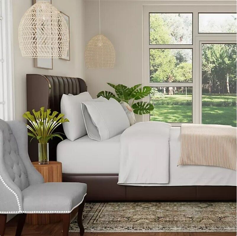 color sense 1200 thread count cotton blend 6 piece sheet set queen soft silver