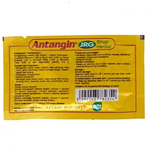 Antangin JRG Herbal Syrup 12-ct, 180 Ml/ 6 Fl Oz (Pack of 1) thumbnail