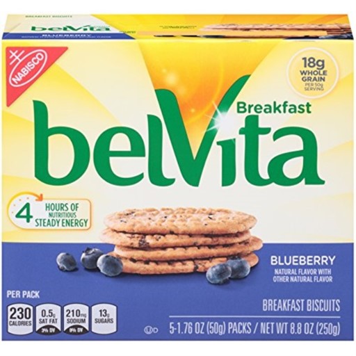 belVita Blueberry Breakfast Biscuits, 5 Count Box, 8.8 Ounce (Pack of 6)