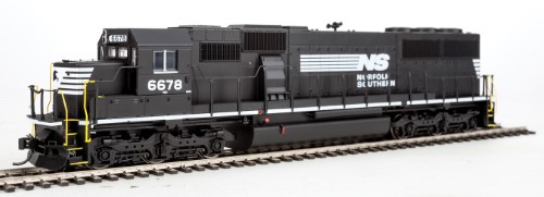 Walthers HO Scale EMD SD60 (Standard DC) Norfolk Southern/NS #6678 (Black/White)