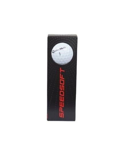 TaylorMade SpeedSoft Golf Balls (White, 3pk) 1 Sleeve 2024