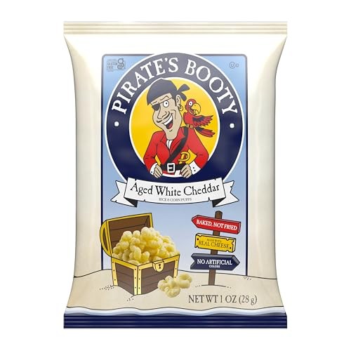 Pirate's Booty Aged White Cheddar Cheese Puffs, Gluten Free, Kids Snacks, 1 Oz. Individual Snack Bags (6 Count) thumbnail