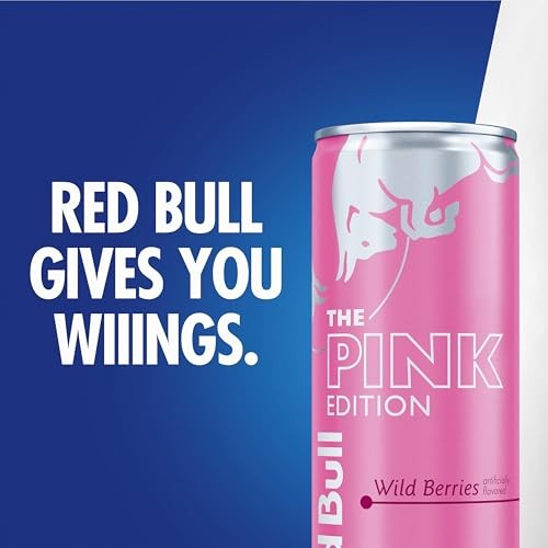 Red Bull Pink Edition Energy Drink, Wild Berries, 8.4 Fl. Oz., Case of 24 Cans, with 80mg Caffeine, Taurine & B Vitamins thumbnail