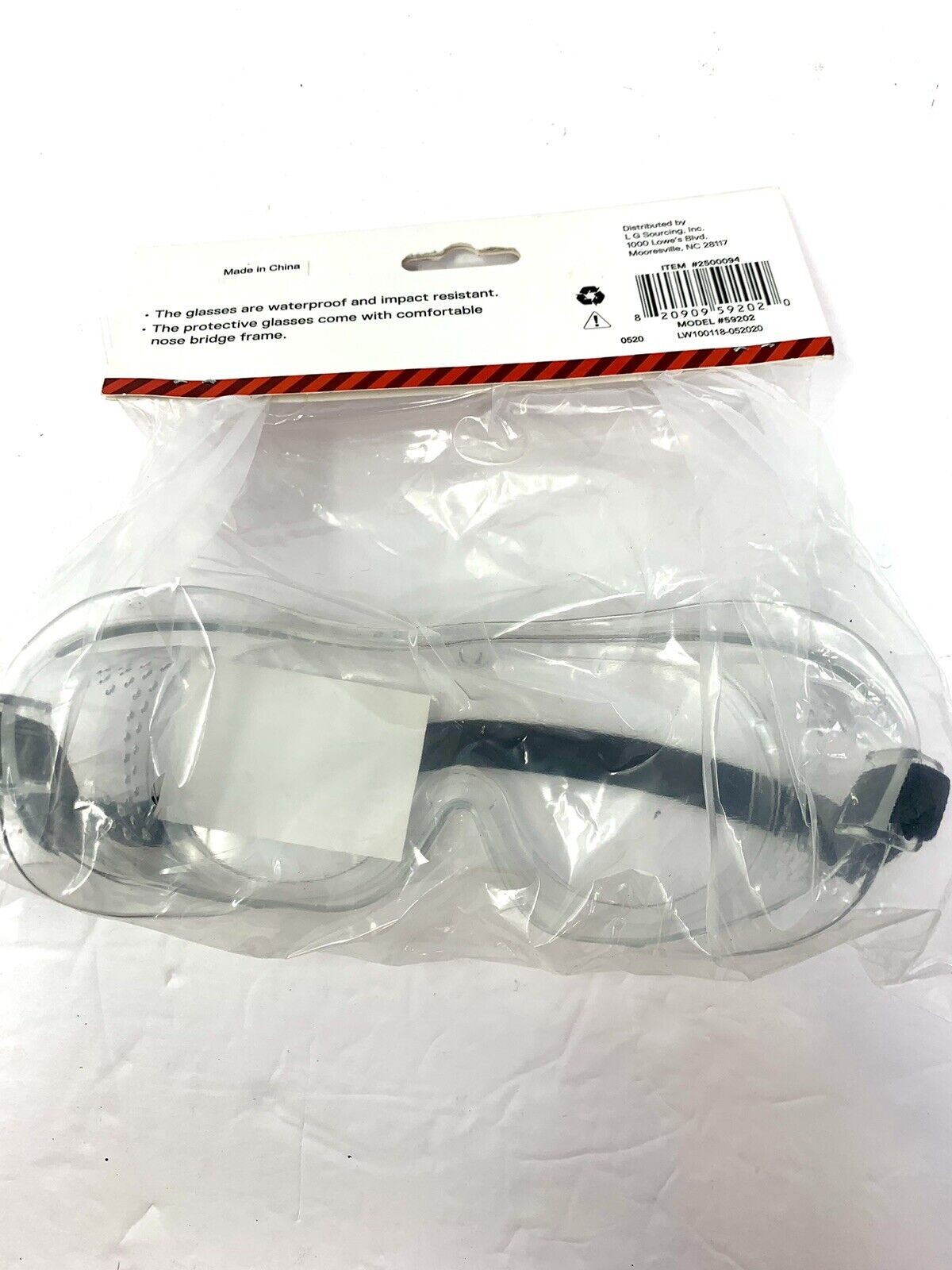 Safety Goggles L G Sourcing Inc Model 59202 Box of 18 New Sealed Package thumbnail