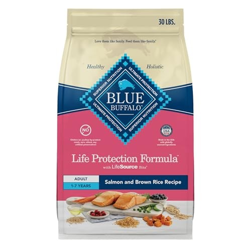 Blue Buffalo Life Protection Formula Adult Dry Dog Food  Salmon & Brown Rice  30 Lbs