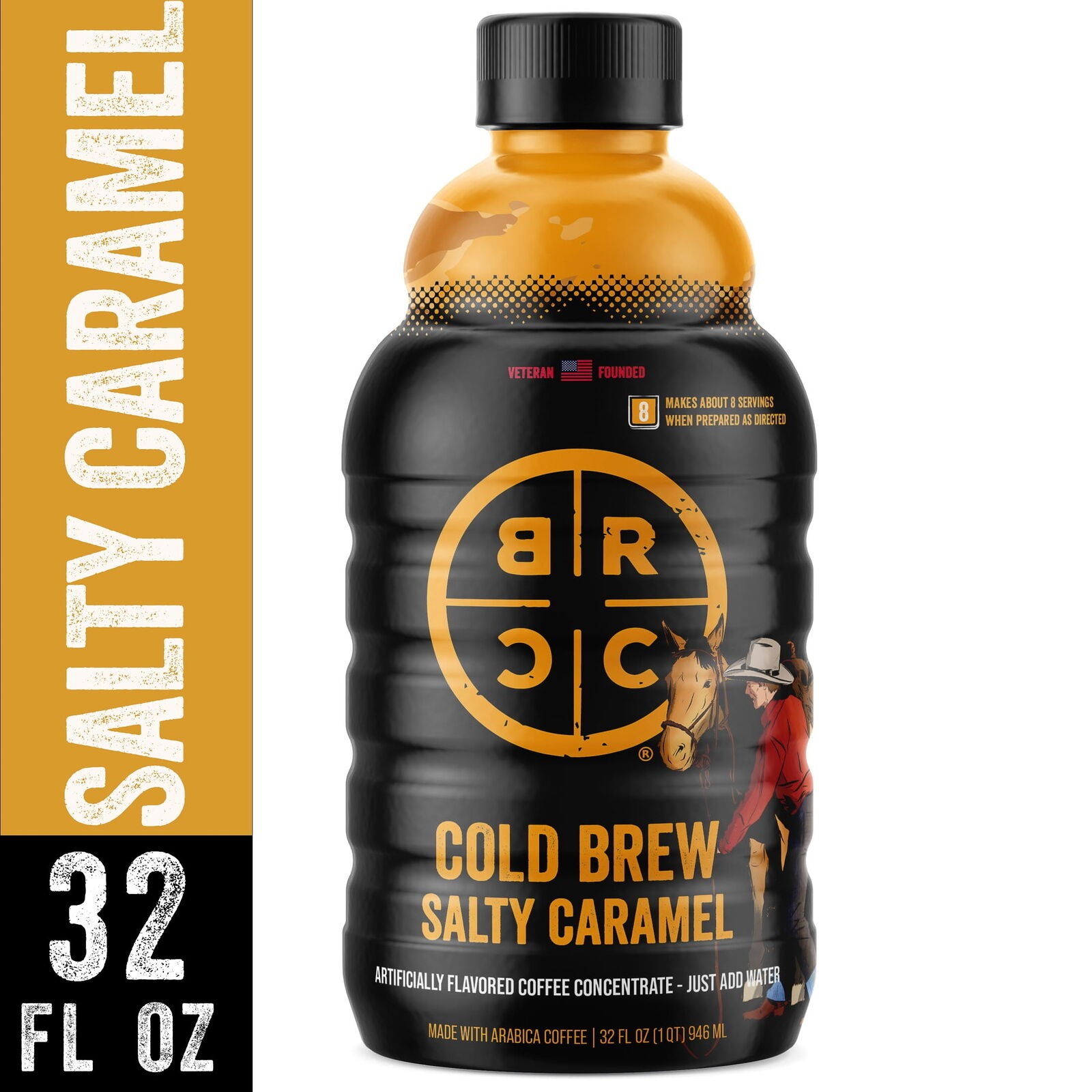 Black Rifle Coffee Company Salty Caramel Cold Brew Iced Flavored Coffee Concentrate Drink for Instant Energy  32 Oz thumbnail