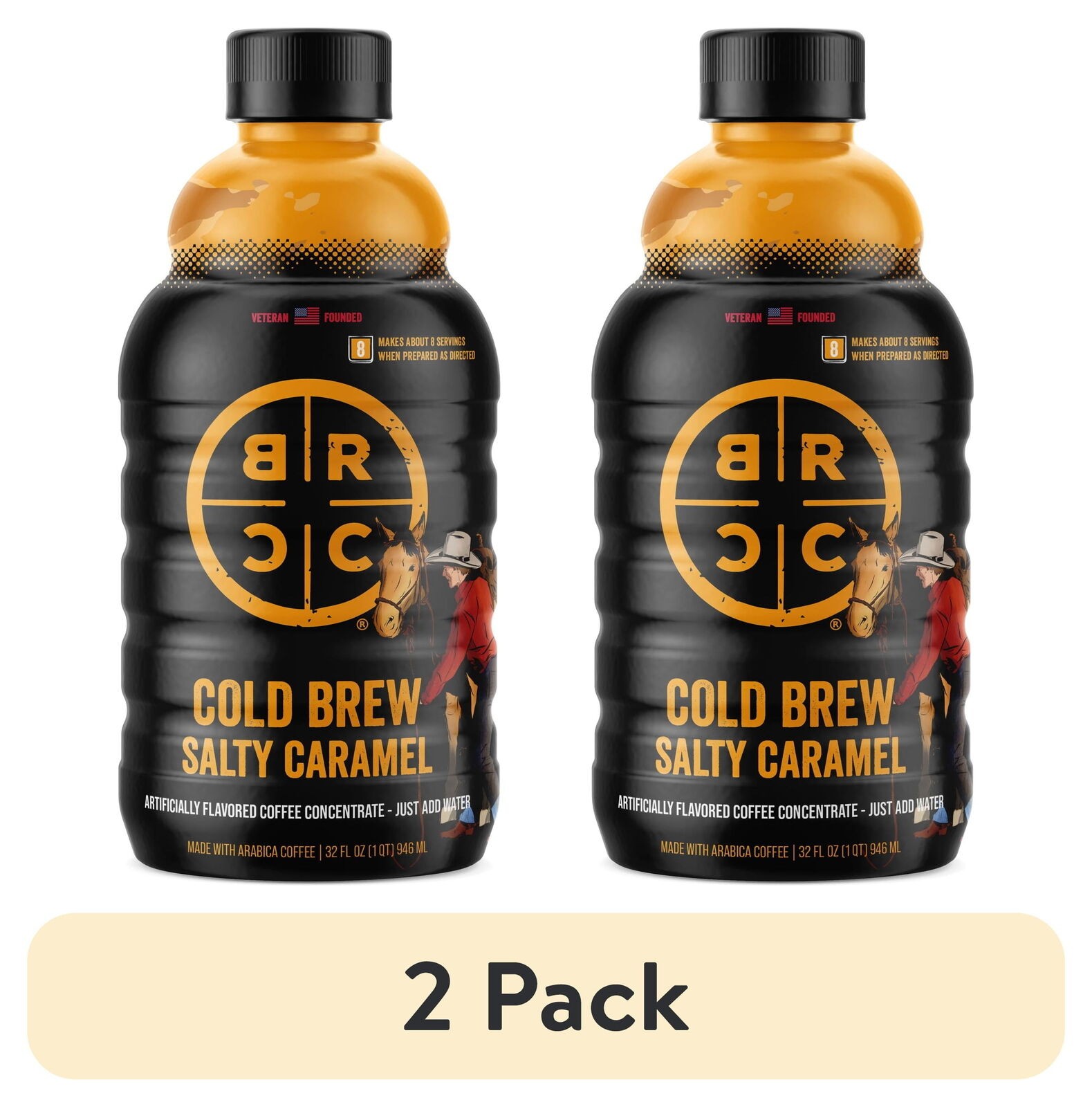 Black Rifle Coffee Company Salty Caramel Cold Brew Iced Flavored Coffee Concentrate Drink for Instant Energy  32 Oz thumbnail
