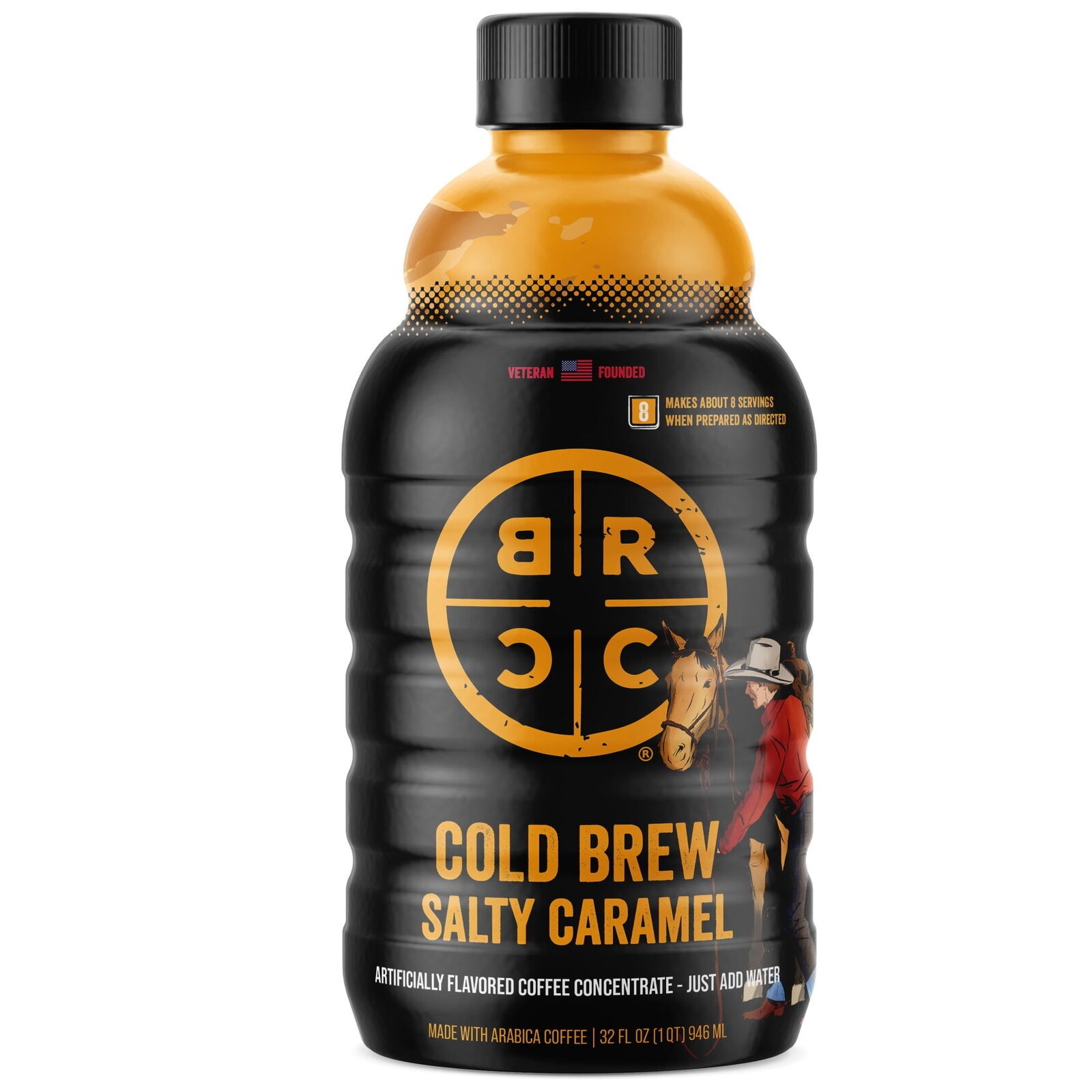 Black Rifle Coffee Company Salty Caramel Cold Brew Iced Flavored Coffee Concentrate Drink for Instant Energy  32 Oz thumbnail